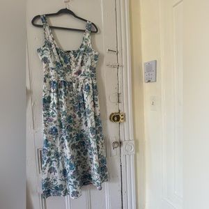 J.Crew spring floral midi dress size 8
